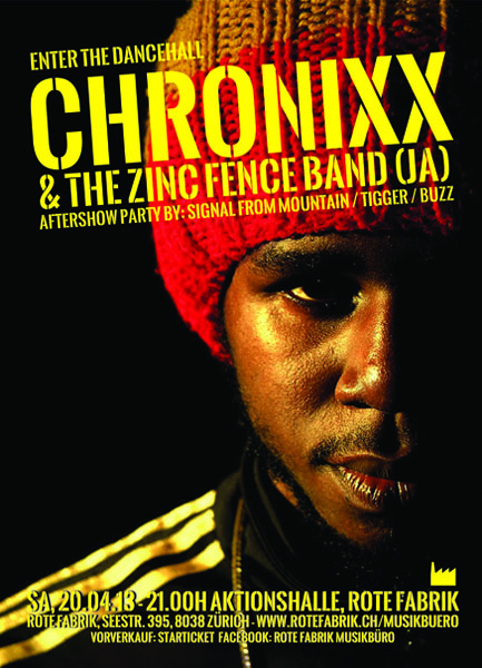 Chronixx Plakat Zürich
